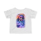 Bespattered Facade Rainbow Eat the Rich Orcas Colorful Retro Infant Fine Jersey Tee