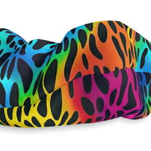 Bespattered Facade Rainbow Animal Print Scrunchie