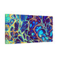 Bespattered Facade Fluid Art Abstract Painting Stretched Matte Canvas Art Prints | Multiple Sizes