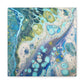 Bespattered Facade Fluid Art Abstract Painting Stretched Matte Canvas Art Prints | Multiple Sizes