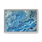 Bespattered Facade Blue Marble Framed Canvas Art Print | 3 Frame Colors | Multiple Sizes