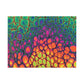 Bespattered Facade Neon Butterfly Stretched Matte Canvas Art Prints | Multiple Sizes