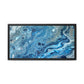 Bespattered Facade Blue Marble Framed Canvas Art Print | 3 Frame Colors | Multiple Sizes