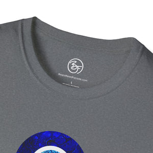 Bespattered Facade Evil Eye Protection Symbol Unisex Softstyle T-Shirt