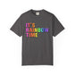 Bespattered Facade It's Rainbow Time Marquee Premium Unisex Comfort Colors Garment Dyed 100% Cotton T-Shirt