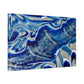 Bespattered Facade Fluid Art Abstract Painting Stretched Matte Canvas Art Prints | Multiple Sizes
