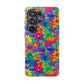 Bespattered Facade Bright Rainbow Flowers Impact-Resistant Case