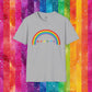 Bespattered Facade Rainbow Flamingos Unisex Softstyle T-Shirt
