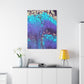 Bespattered Facade Fluid Art Abstract Painting Stretched Matte Canvas Art Prints | Multiple Sizes