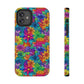Bespattered Facade Bright Rainbow Flowers Impact-Resistant Case