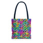 Bespattered Facade Candy Coated Neon Leopard Eco-Friendly Carryall Tote Bag