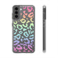 Bespattered Facade Pastel Rainbow Leopard Clear Case