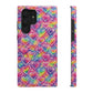Bespattered Facade Rainbow Graffiti Hearts Impact-Resistant Case