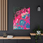 Bespattered Facade Fluid Art Abstract Painting Stretched Matte Canvas Art Prints | Multiple Sizes