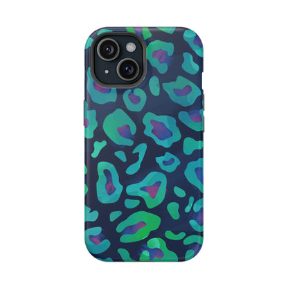 Bespattered Facade Emerald Leopard Impact-Resistant Case