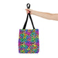 Bespattered Facade Candy Coated Neon Leopard Eco-Friendly Carryall Tote Bag