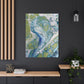 Bespattered Facade Fluid Art Abstract Painting Stretched Matte Canvas Art Prints | Multiple Sizes