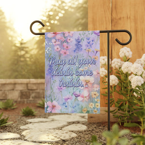 Bespattered Facade May All Your Delulu Come Trululu Pastel Floral Garden Flag