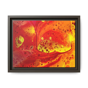 Bespattered Facade Flamin' Hot Framed Canvas Art Print | 3 Frame Colors | Multiple Sizes