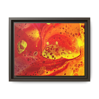 Bespattered Facade Flamin' Hot Framed Canvas Art Print | 3 Frame Colors | Multiple Sizes