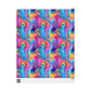 Bespattered Facade Rainbow Flow Wrapping Paper | Three Sizes | Glossy or Matte