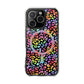 Bespattered Facade Bright Rainbow Leopard MagSafe Clear Impact Cases