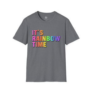 Bespattered Facade It's Rainbow Time Marquee Unisex Softstyle T-Shirt
