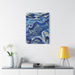 Bespattered Facade Fluid Art Abstract Painting Stretched Matte Canvas Art Prints | Multiple Sizes