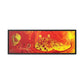 Bespattered Facade Flamin' Hot Framed Canvas Art Print | 3 Frame Colors | Multiple Sizes