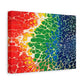Bespattered Facade Rainbow Seaside Stretched Matte Canvas Art Prints | Multiple Sizes
