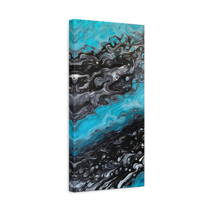 Bespattered Facade Fluid Art Abstract Painting Stretched Matte Canvas Art Prints | Multiple Sizes