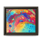 Bespattered Facade Rainbow Galaxy Framed Canvas Art Print | 3 Frame Colors | Multiple Sizes
