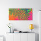 Bespattered Facade Neon Puddle Stretched Matte Canvas Art Prints | Multiple Sizes