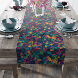 Bespattered Facade Colorful Dots Table Runner (2 sizes)