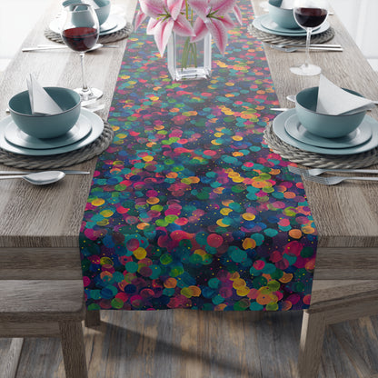 Bespattered Facade Colorful Dots Table Runner (2 sizes)