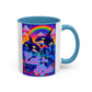 Bespattered Facade "Eat the Rich" Orcas Whimsical Rainbow Mug | Four Colors | 11oz or 15oz