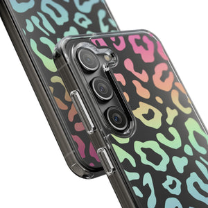 Bespattered Facade Pastel Rainbow Leopard Clear Case