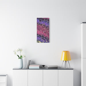 Bespattered Facade Fluid Art Abstract Painting Stretched Matte Canvas Art Prints | Multiple Sizes
