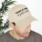 Bespattered Facade "Hang in There" Black Embroidered Distressed Cap
