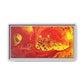 Bespattered Facade Flamin' Hot Framed Canvas Art Print | 3 Frame Colors | Multiple Sizes