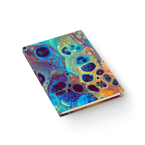 Bespattered Facade Intergalactic Rainbow Hardcover Notebook - Lined Pages