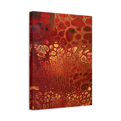 Bespattered Facade Fluid Art Abstract Painting Stretched Matte Canvas Art Prints | Multiple Sizes