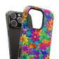 Bespattered Facade Bright Rainbow Flowers Impact-Resistant Case