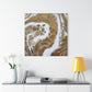 Bespattered Facade Fluid Art Abstract Painting Stretched Matte Canvas Art Prints | Multiple Sizes
