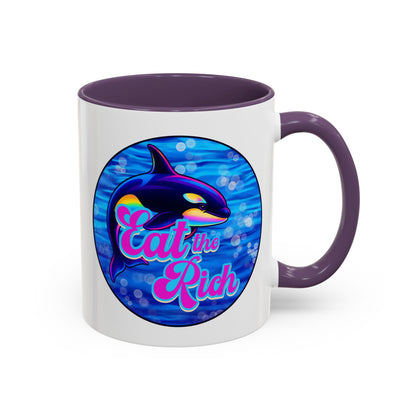 "Eat the Rich" Rainbow Orca Mug | Eight Colors | 11oz