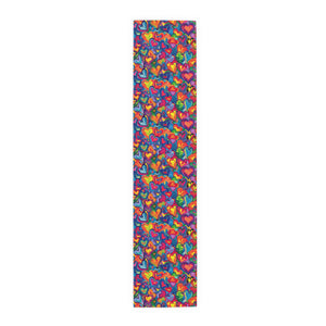 Bespattered Facade Rainbow Hearts Table Runner (2 sizes)