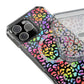 Bespattered Facade Bright Rainbow Leopard MagSafe Clear Impact Cases