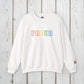Bespattered Facade Proud Rainbow LGBTQ+ Pride Embroidered Crewneck Sweatshirt