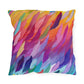 Bespattered Facade Rainbow Feathers UV-Resistant Outdoor Pillows | 4 Sizes