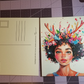 "Miss You Dearly" | Vibrant Afro-Fantasy Postcard